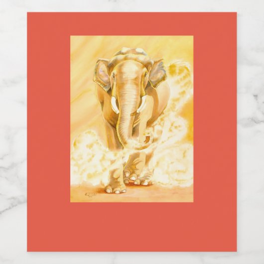 Étiquette de vin éléphant (Étiquettes simples)