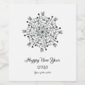 étiquette de vin en ligne artistique de lapin de l (Étiquettes simples)