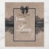 Étiquette de vin en lin et dentelle (Étiquettes simples)