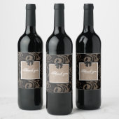 Étiquette de vin en lin et dentelle (Bouteilles)