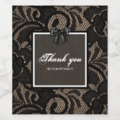 Étiquette de vin en lin et dentelle (Étiquettes simples)