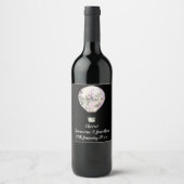 ÉTIQUETTE DE VIN EN MONTGOLFIÈRE LILAS NOIR (Devant)