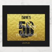 Étiquette de vin étincelant 50e anniversaire Gold  (Étiquettes simples)