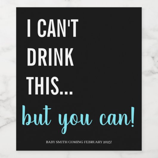 Étiquette de vin Faire-part de grossesse (Étiquettes simples)