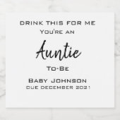 Étiquette de vin Faire-part de grossesse imprimé (Étiquettes simples)