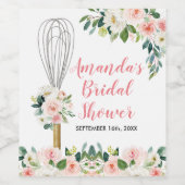 Étiquette de vin floral rose à emporter bientôt (Étiquettes simples)