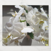 Étiquette de vin florale à fleurs blanches (Étiquettes simples)