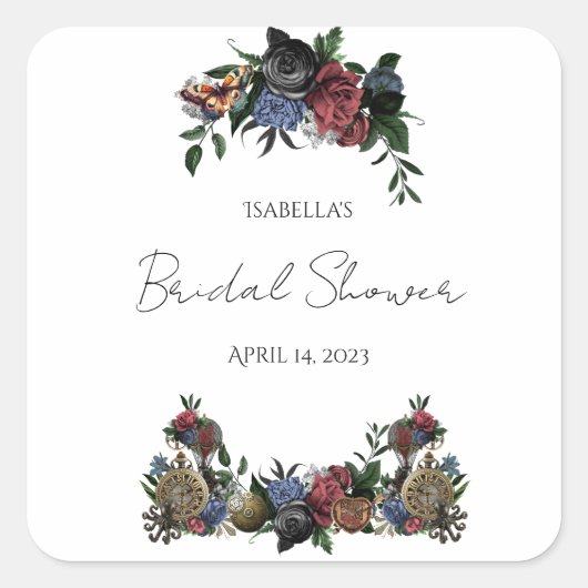 Étiquette de vin florale Steam Punk pour enterreme (Devant)