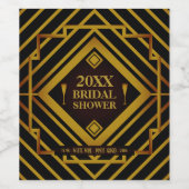 Étiquette de vin Gatsby Gold pour la fête de maria (Étiquettes simples)