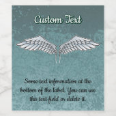 Étiquette de vin gris-bleu (Étiquettes simples)