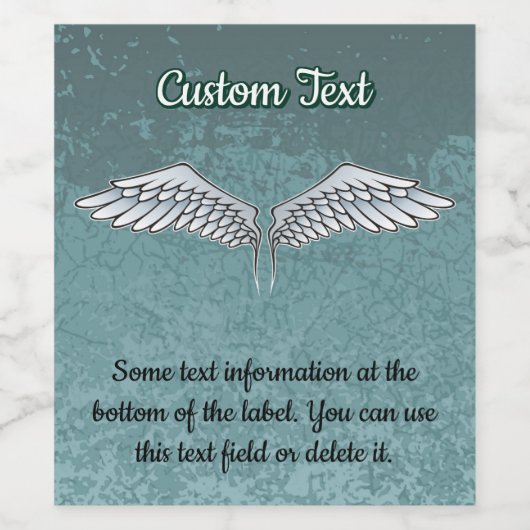 Étiquette de vin gris-bleu (Étiquettes simples)