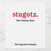 étiquette de vin italien stugotz (Étiquettes simples)