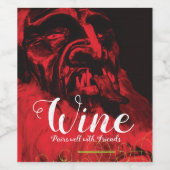 Étiquette de vin Krampus (Étiquettes simples)