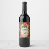 Étiquette de vin maison rouge tomate personnalisée (Devant)