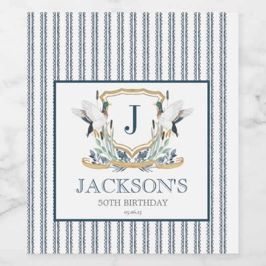 Étiquette de vin Mallard Duck, (Étiquettes simples)