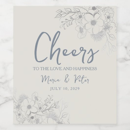 Étiquette de vin Mariage (Étiquettes simples)