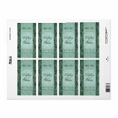 Étiquette de vin Mariage Blissé Brocade Sage (Feuille entière)