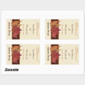 Étiquette de vin Mariage Brown à base d'ivoire ora (Feuille)