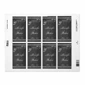 Étiquette de vin Mariage Chalkboard Posh (Feuille entière)