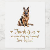 Étiquette de vin Mariage chien personnalisé (Étiquettes simples)