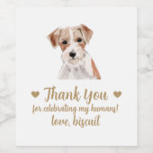 Étiquette de vin Mariage chien personnalisé (Étiquettes simples)