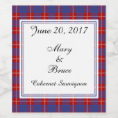 Étiquette de vin Mariage de Hamilton (Étiquettes simples)