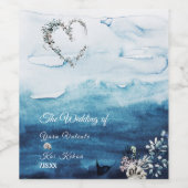 Étiquette de vin Mariage de l'océan rustique (Étiquettes simples)