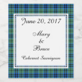 Étiquette de vin Mariage écossais Keith (Étiquettes simples)