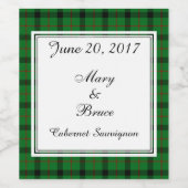 Étiquette de vin Mariage écossais Kincaide (Étiquettes simples)