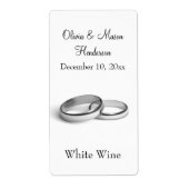 Étiquette de vin Mariage éternité (blanc) (Devant)