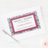 Étiquette de vin Mariage horizontal Pink Stitask D (Enveloppe)
