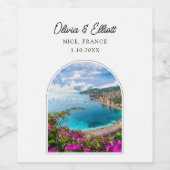 Étiquette de vin Mariage Nice France (Étiquettes simples)