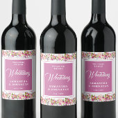 Étiquette de vin Mariage rose