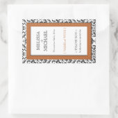 Étiquette de vin Mariage vertical Orange Stitch Da (Sac)