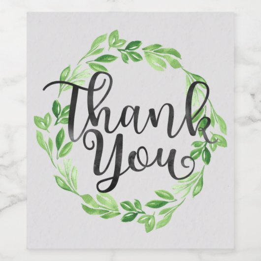 Étiquette de vin Merci (Étiquettes simples)