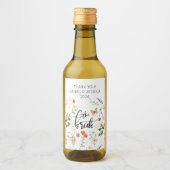 Étiquette de vin miniature mariage fleur sauvage v (Devant)