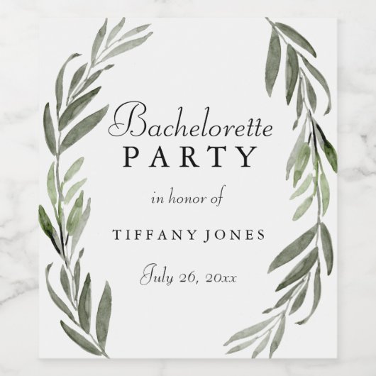 Étiquette de vin moderne Green Leaf (Étiquettes simples)