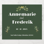 Étiquette de vin moderne Olive Green (Étiquettes simples)