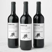 Étiquette de vin MOMSICLE Hockey Maman (Bouteilles)