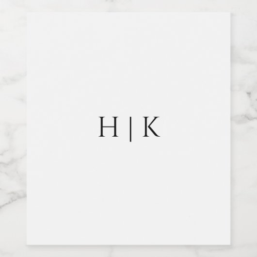 Étiquette de vin Monogramme de luxe (Étiquettes simples)