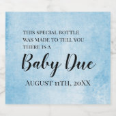 Étiquette de vin mousseux Faire-part de grossesse  (Étiquettes simples)