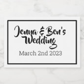 Étiquette de vin mousseux MIni personnalisé (Étiquettes simples)