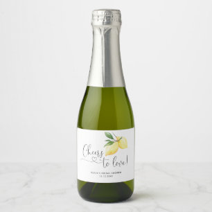 Étiquette de vin mousseux pour la fête de mariage