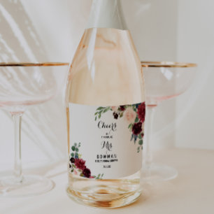 Étiquette de vin mousseux pour une baby shower rus