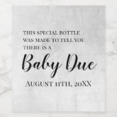 Étiquette de vin Neutre Faire-part de grossesse (Étiquettes simples)