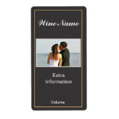 Étiquette de vin noir classique (Devant)
