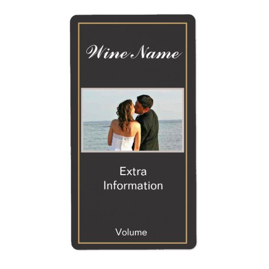 Étiquette de vin noir classique (Devant)