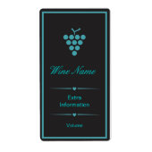 Étiquette de vin noir vert (Devant)