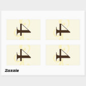 Étiquette de vin Numéro de table Stickers 4 (Feuille)