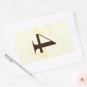 Étiquette de vin Numéro de table Stickers 4 (Enveloppe)